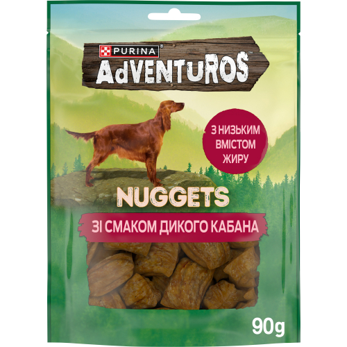Nuggets Лакомство для взрослых собак, кусочки, со вкусом дикого кабана