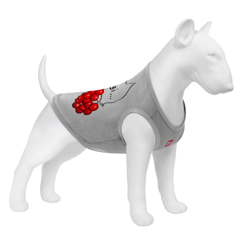 WAUDOG Clothes Майка "Калина" для собак, серая