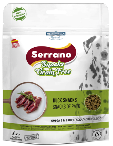 Serrano (Grain free) Натуральное беззерновое лакомство для собак, с уткой