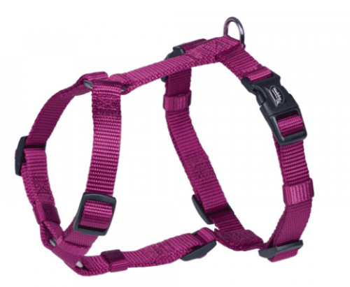 Classic H-shaped Harness Шлея для собак с плавной регулировкой размера и классическим фастексом, розовая