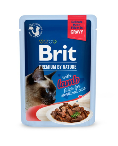 Delicate Fillets in Gravy Lamb for Sterilised Вологий корм з ягням у соусі для стерилізованих котів
