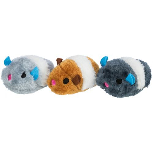 Игрушка для кошек, мышь меховая, вибрирующая