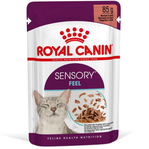 Sensory Feel - влажный корм в соусе стимулирующий вкусовые рецепторы для распознавания уникальных текстур у взрослых кошек