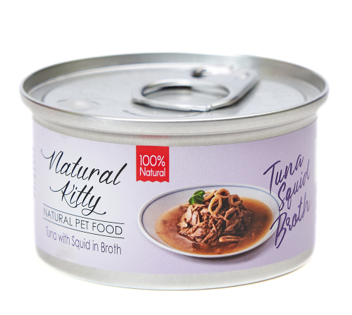 Broth Series Tuna with squid in broth Влажный дополнительный корм для кошек, тунец с кальмарами в бульоне