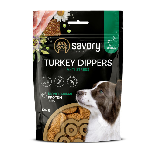 Monoprotein Dippers Anti Stress rich in Turkey Монопротеиновое лакомство для собак антистресс, с индейкой