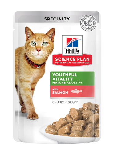 Science Plan Mature Adult 7+ Senior Vitality Вологий корм для зрілих котів від 7 років, з лососем