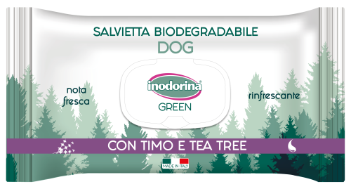 Green Rinfrescante Биоразлагаемые салфетки для собак с экстрактом чайного дерева