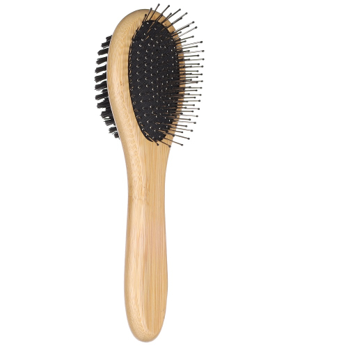 Bamboo Щетка двухсторонняя 2 в 1 для собак, 19×5.2 см