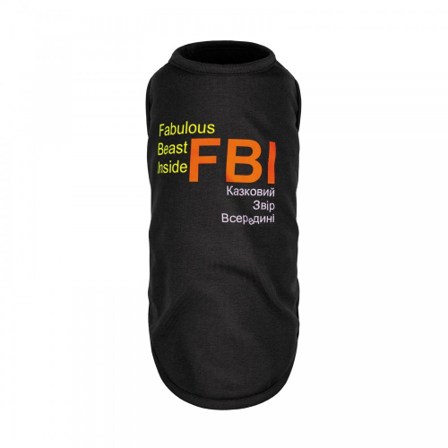 Борцовка «FBI» для собак, черная