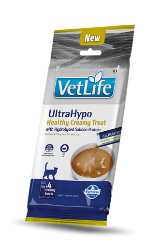 Vet Life UltraHypo Cat Salmon Кремові ласощі з гідролізованим протеїном лосося при харчовій алергії у кішок