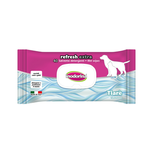 Refresh extra tiare влажные салфетки для собак и кошек с экстрактом цветка тиаре