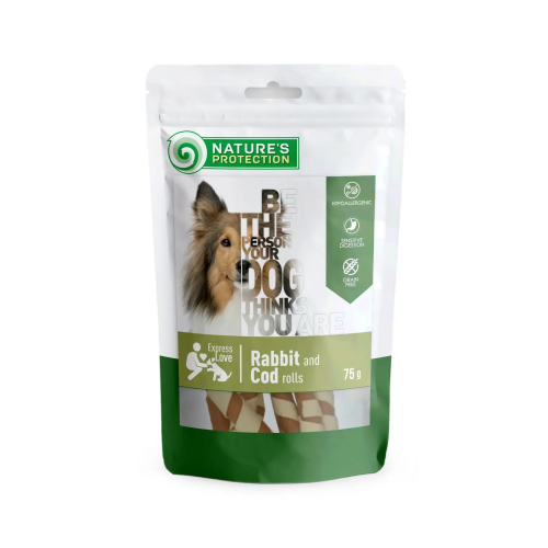 Dog Snack Rabbit And Cod Rolls Лакомство для собак, роллы из кролика и трески
