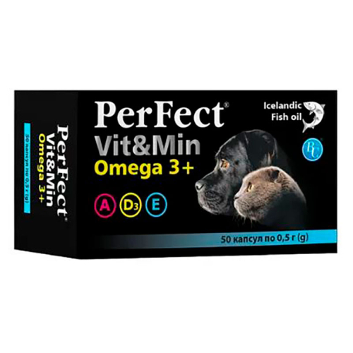 Vit&Min Omega3+ Витаминная добавка с жирными кислотами для собак и кошек