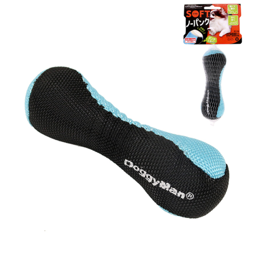 Soft Dumbbell Игрушка для собак, мягкая гантель с наполнителем, голубая