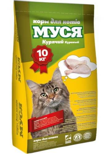 Сухой корм с курицей для взрослых кошек