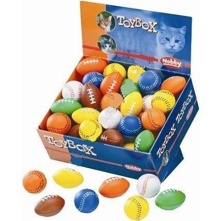 Игрушка для кошек Мяч бейсбольный-регби мягкий