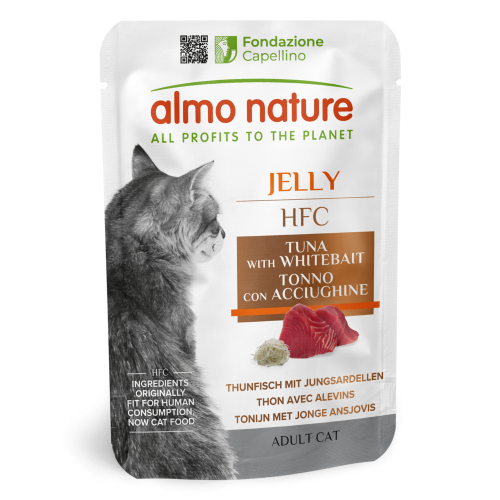 HFC Cat Jelly Кусочки тунца с мальками в нежном желе для кошек, пауч