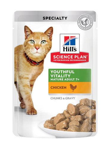 Science Plan Mature Adult 7+ Senior Vitality Вологий корм для зрілих котів від 7 років, з куркою