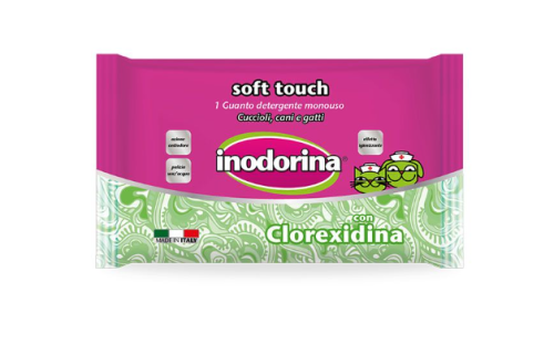 Soft Touch Monouso Clorex Перчатка для очистки шерсти с хлоргексидином