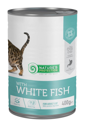 Adult Cat with White Fish Беззерновой влажный корм с белой рыбой для взрослых кошек с чувствительным пищеварением