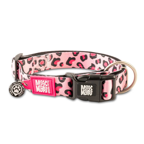 Smart ID Collar Leopard Pink Ошейник для собак