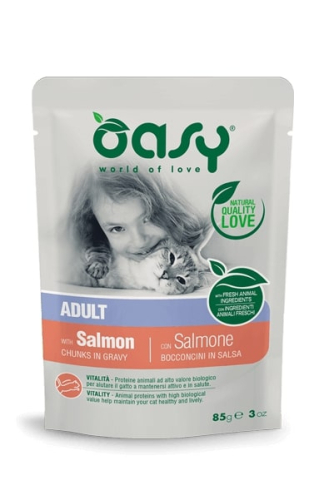 CAT Adult М'які шматочки з лосося в соусі  для дорослих котів