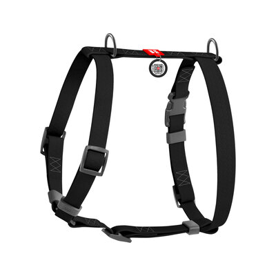 WAUDOG Waterproof Шлея для собак водостойкая анатомическая Н-образная с QR-паспортом, черный