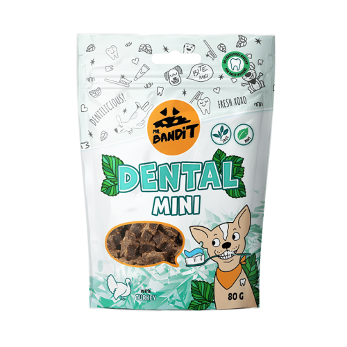 Dental Mini Лакомство для здоровья зубов собак малых пород с индейкой