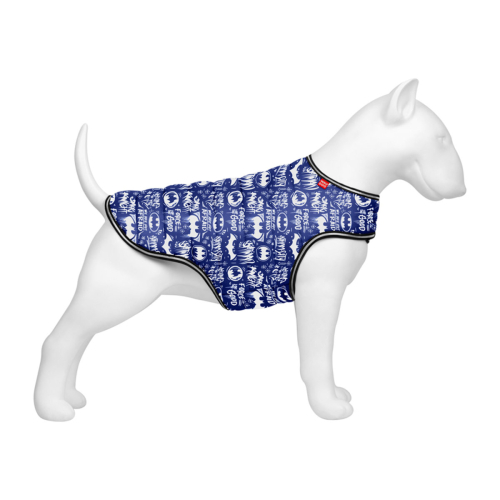WAUDOG Clothes Курточка-накидка "Бэтмен голубовато-белый" для собак