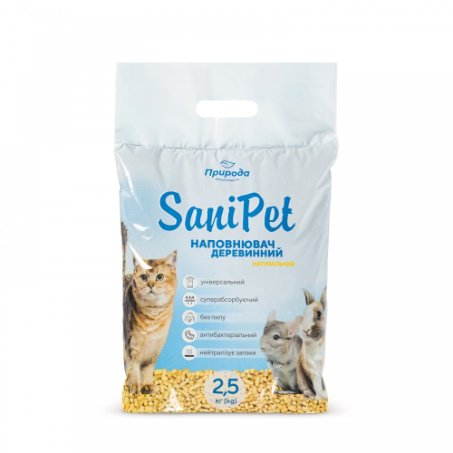 Sani Pet Гігієнічний наповнювач «Універсальний» для котів, деревинний