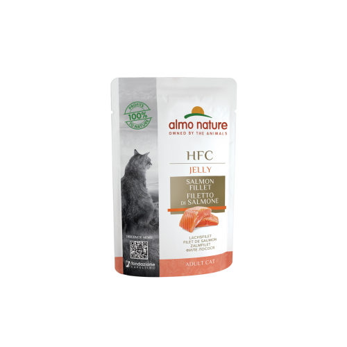 HFC Cat Jelly Кусочки лосося в нежном желе для кошек, пауч