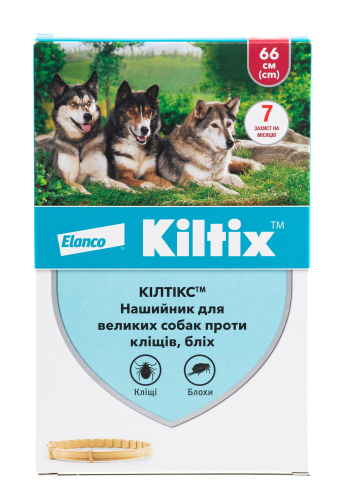 Kiltix Ошейник против блох и клещей для собак 66 см