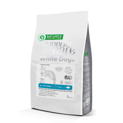 Superior Care White Dogs Grain Free White Fish All Sizes and Life Stages Сухой беззерновой корм с белой рыбой для собак всех размеров с белой шерстью