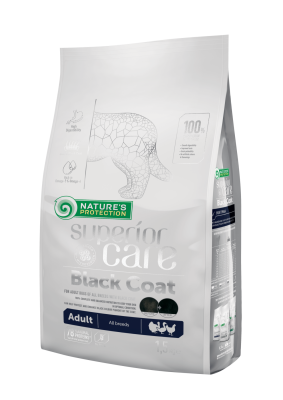 Superior Care Black Coat Adult All Breeds Сухой корм с мясом домашней птицы для взрослых собак всех пород с темным оттенком шерсти