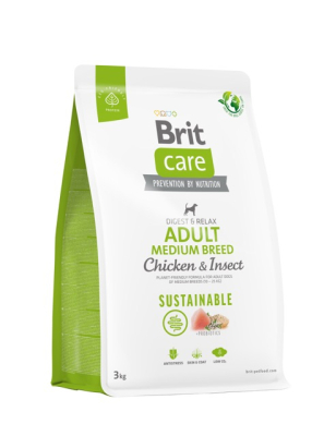 Dog Sustainable Adult Medium Breed Сухой корм для собак средних пород с курицей и насекомыми