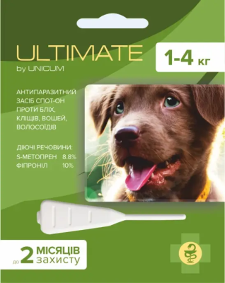 ULTIMATE - капли от блох, клещей, вшей и власоедов для собак