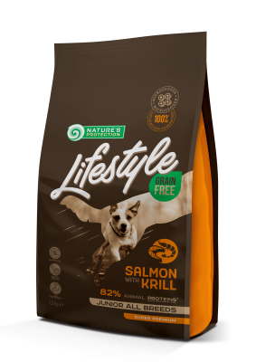 Lifestyle Grain Free Salmon with Krill Junior All Breeds Беззерновой сухой корм с лососем и антарктическим крилем для щенков и юниоров всех пород