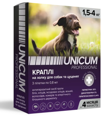 PRO - Капли от блох и клещей на холке для собак