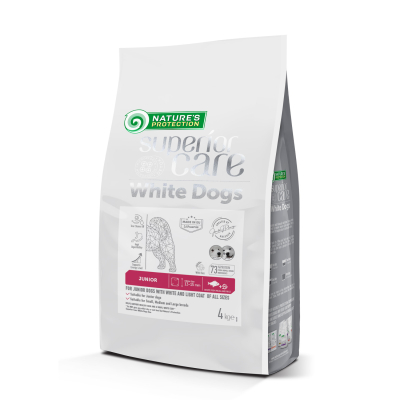 Superior Care White Dogs White Fish Junior All Sizes Сухой корм с белой рыбой для растущих собак всех размеров с белой шерстью