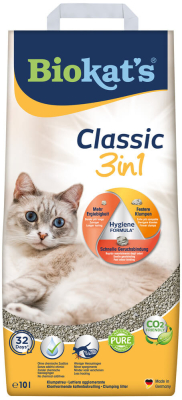 Classic 3in1 Бентонитовый наполнитель для кошачьего туалета
