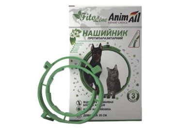FitoLine Nature Ошейник противопаразитарный для кошек и собак, зеленый