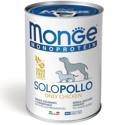Monoprotein Dog Solo Only Chicken - монопротеиновый паштет с курицей для собак