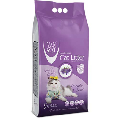 Lavender Бентонитовый наполнитель с ароматом Лаванды для кошачьего туалета