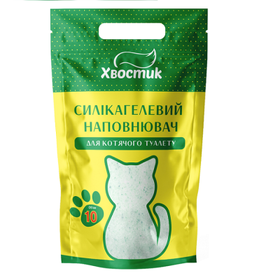 Наполнитель силикагель, мелкий с зелеными гранулами