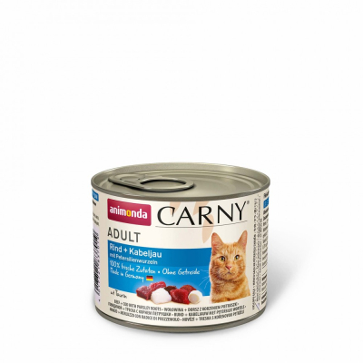 Carny Adult - вологий корм для дорослих котів, з яловичиною, тріскою та коренем петрушки