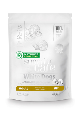 Superior Care White Dogs Adult Small and Mini Breeds Сухой корм для взрослых собак мелких пород (весом от 1 до 10 кг) с белоснежной шерстью