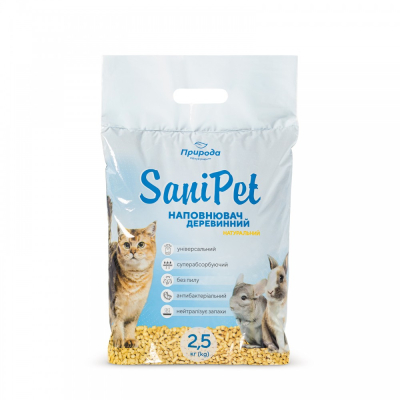 Sani Pet Гігієнічний наповнювач «Універсальний» для котів, деревинний
