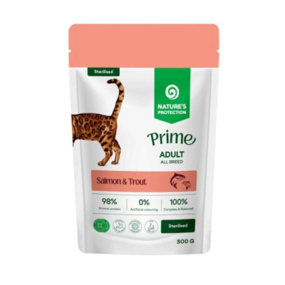 Prime Sterilised Adult Cats Salmon and Trout Вологий корм для стерилізованих котів з лососем і фореллю