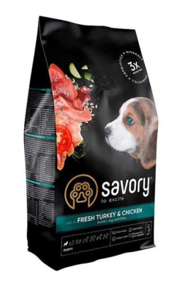 Puppy rich in Fresh Turkey & Chicken - сухой корм на основе свежего мяса индейки и куриного мяса для щенков