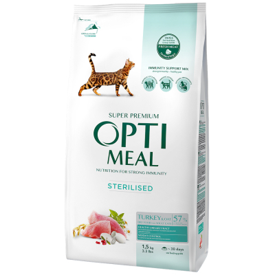 Adult Cat Sterilised Turkey with oat - сухой корм с индейкой и овсом для стерилизованных кошек и кастрированных котов